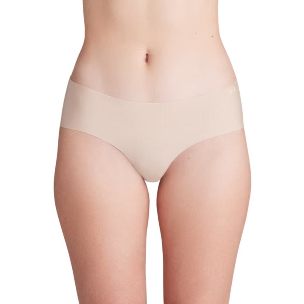 Under Armour Women's L Nude Pure Stretch 3-Pack No Show Hipster Panties C7-11